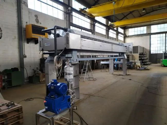 VERLICCHI SRL installs a 1000x1000 filter-press in a vinegar factory to Modena