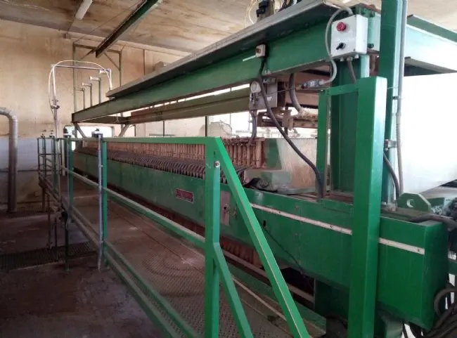 N.01 filter-press TECOFIL 1000x1000 with washing unit and double screw conveyors