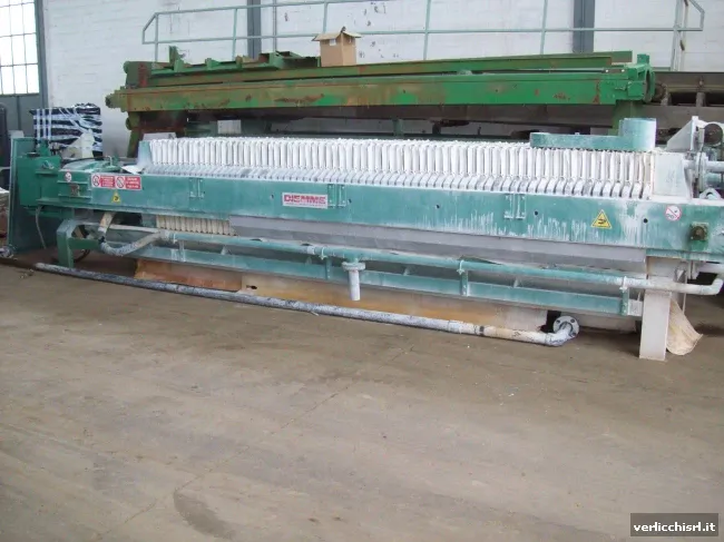 N.02 filter-press DM AUTOMAT 800x800 with 70 plates installed.